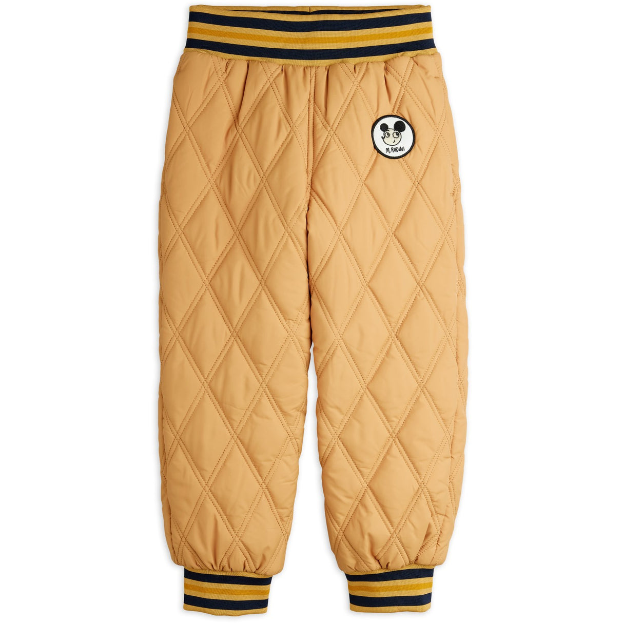 Mini Rodini Beige Ritzratz Patch Vattert Outerwear Trousers