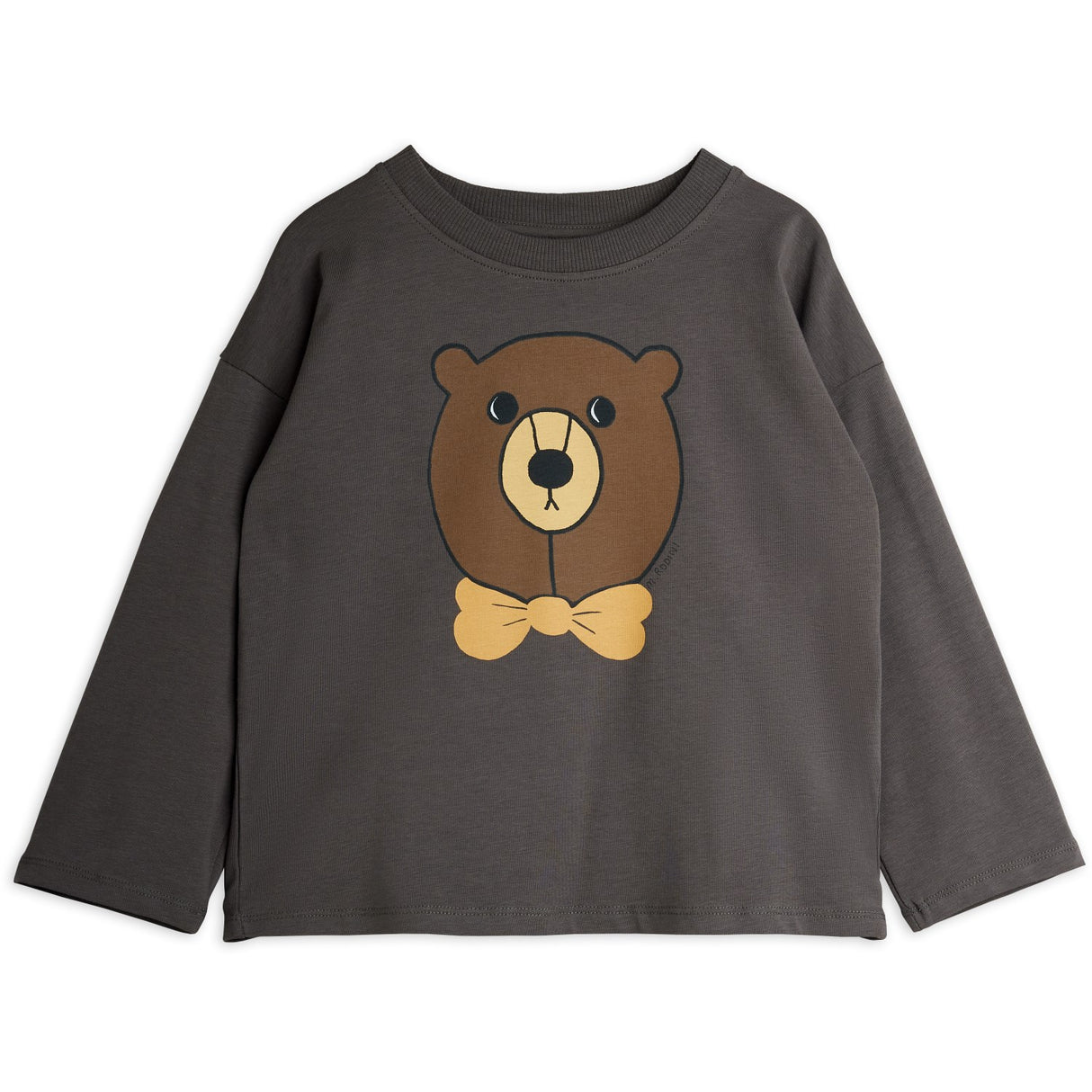 Mini Rodini Grey Bjørn Sp Ls Topp