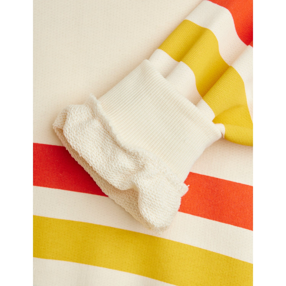 Mini Rodini Off-white Bjørn Stripe Collegegenser