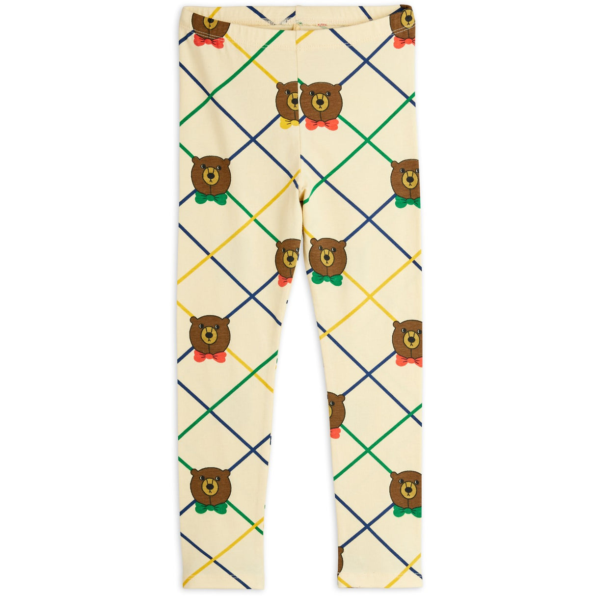 Mini Rodini Off-white Bjørn Check AOP Leggings
