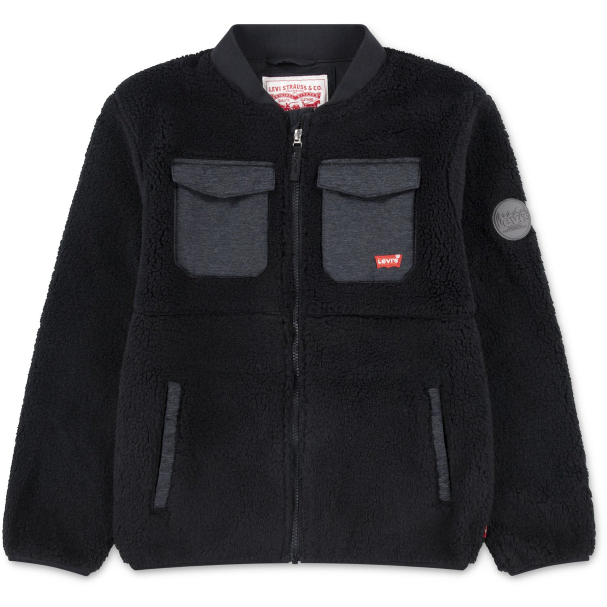 Levi's Jet Black Utility Sherpa Jakke