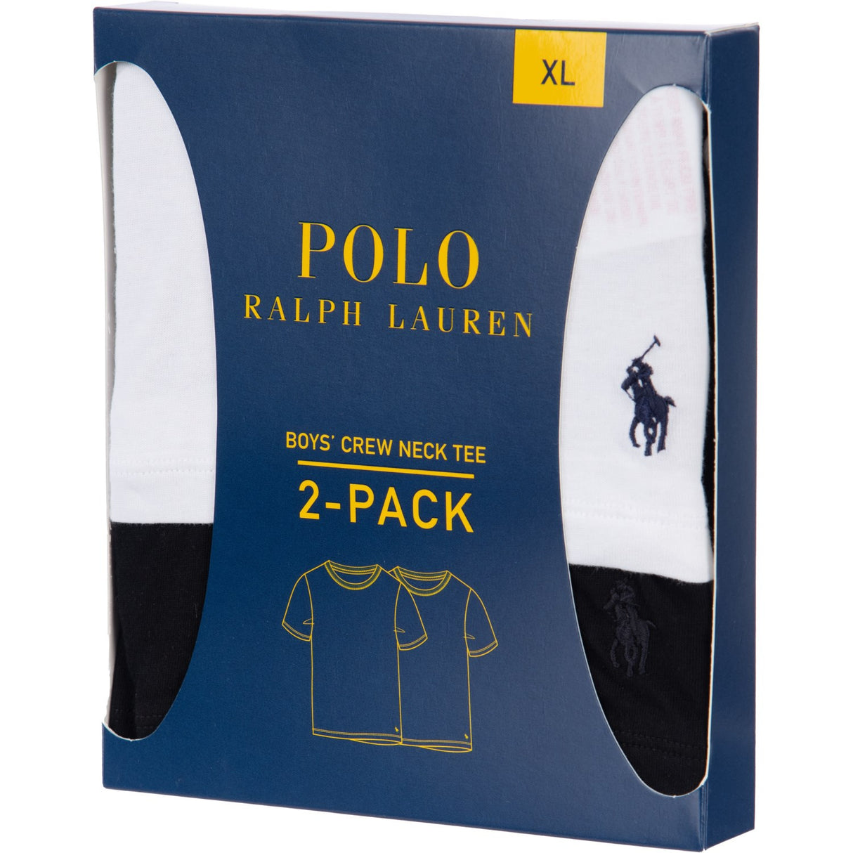 Polo Ralph Lauren White/Polo Black 2-Pakning Bomull Crew Tee