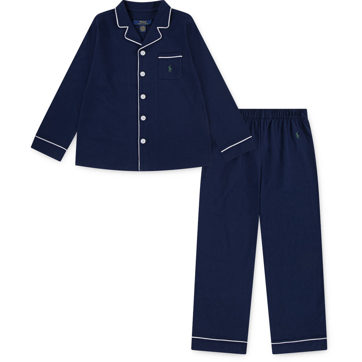 Polo Ralph Lauren Refined Navy Ls Jersey Frakk Pant Sett
