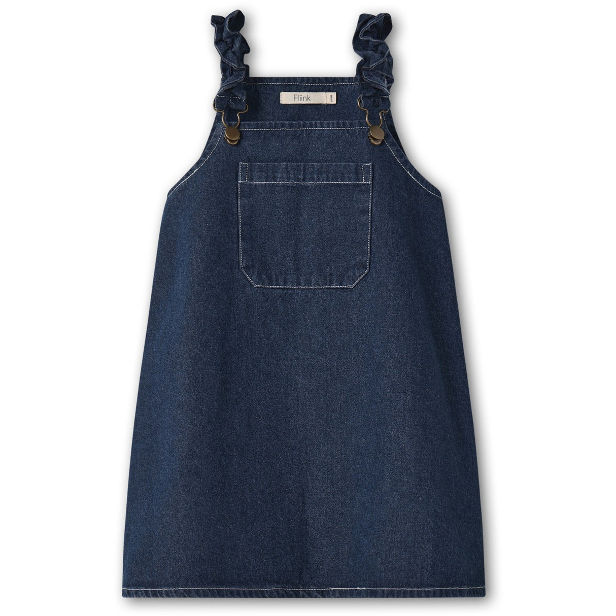 Fliink Dark Denim Blue Don Denim Overalldress
