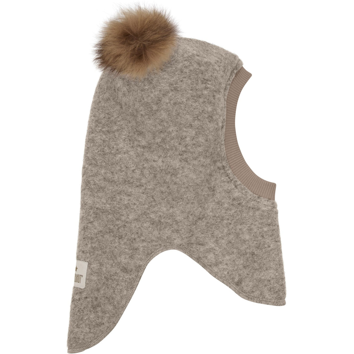 Huttelihut Camel Melange Elefantlue Ull Alpaca Pompoms