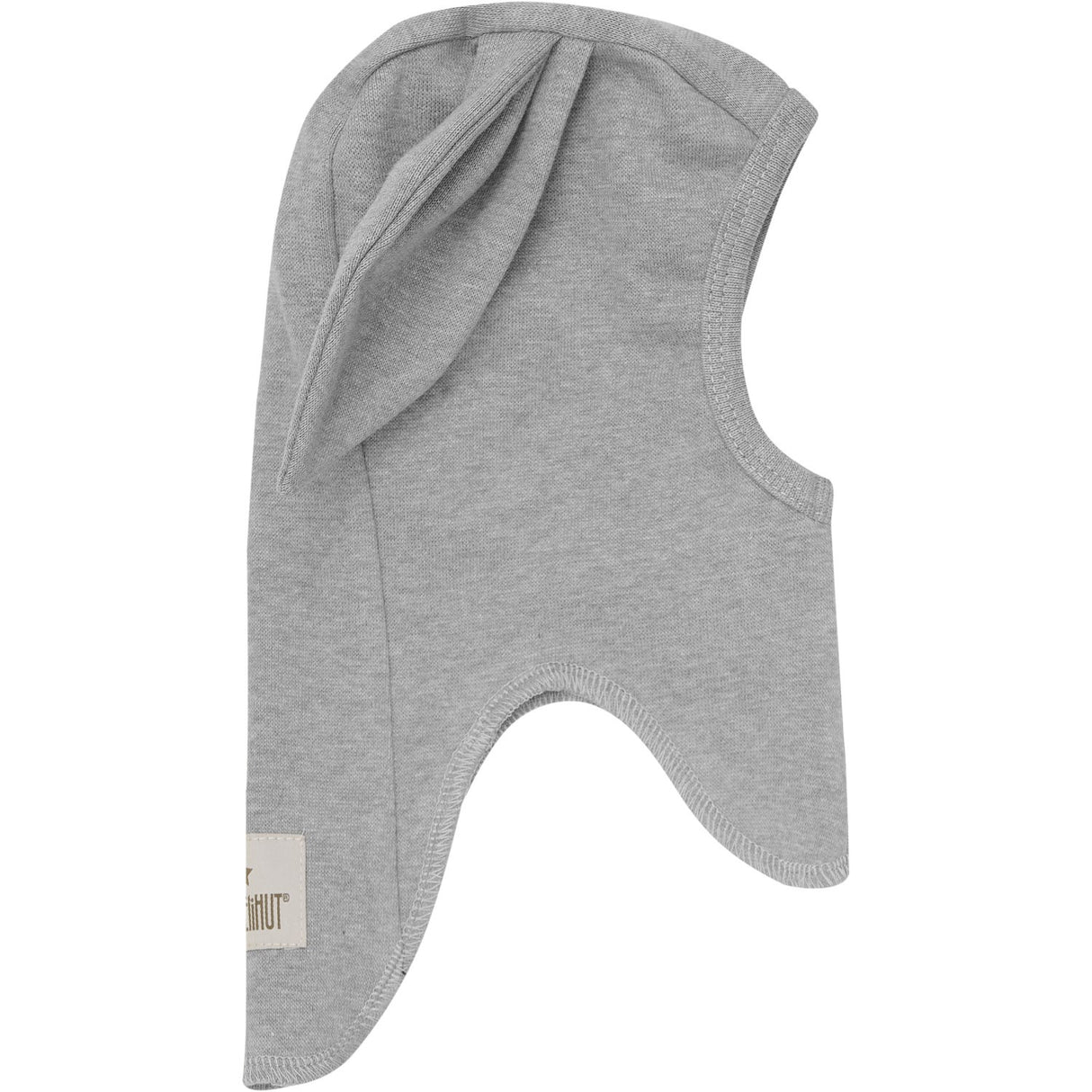 Huttelihut Medium Grey Melange Elefantlue Ears Bomull Rib