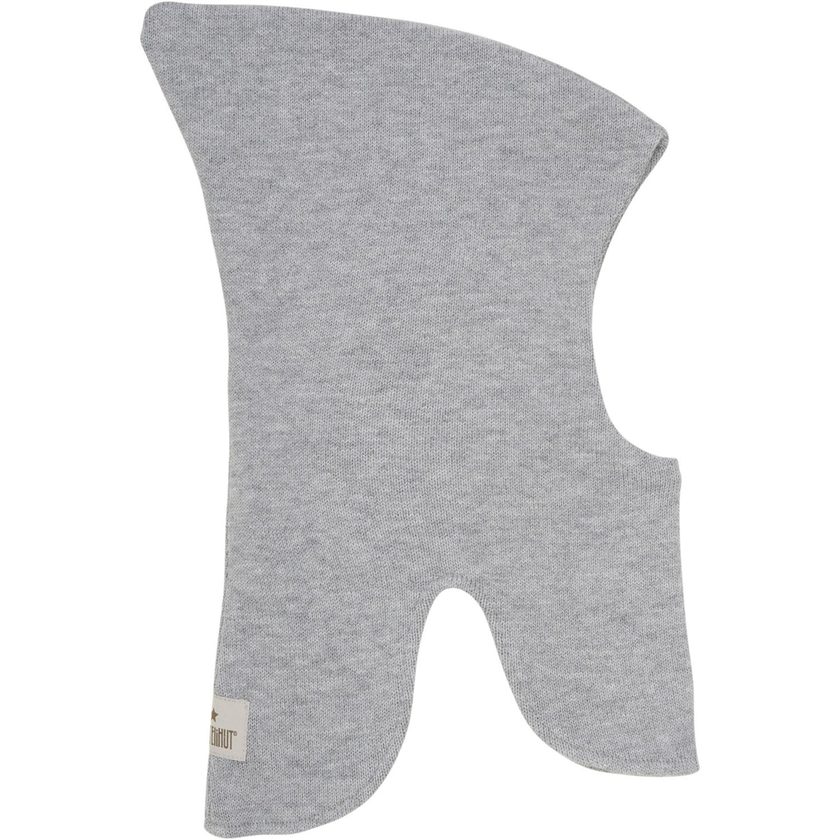 Huttelihut Light Grey Melange Elefantlue Ull Strikk Windstop