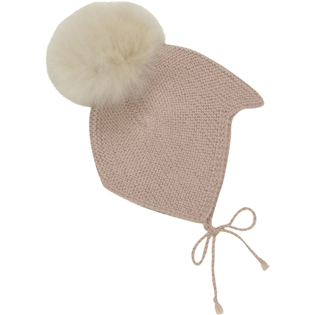 Huttelihut Mahogany Rose Bonnet Ull Strikk Alpaca Pompom