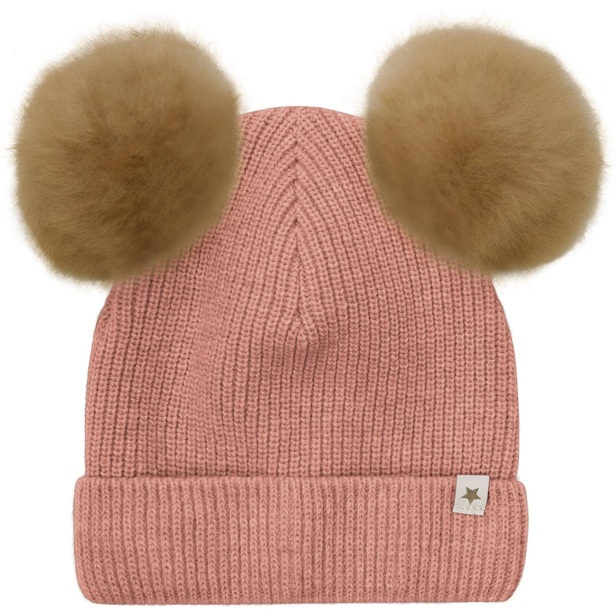 Huttelihut Burlwood Lue Strikk Alpaca Pompoms