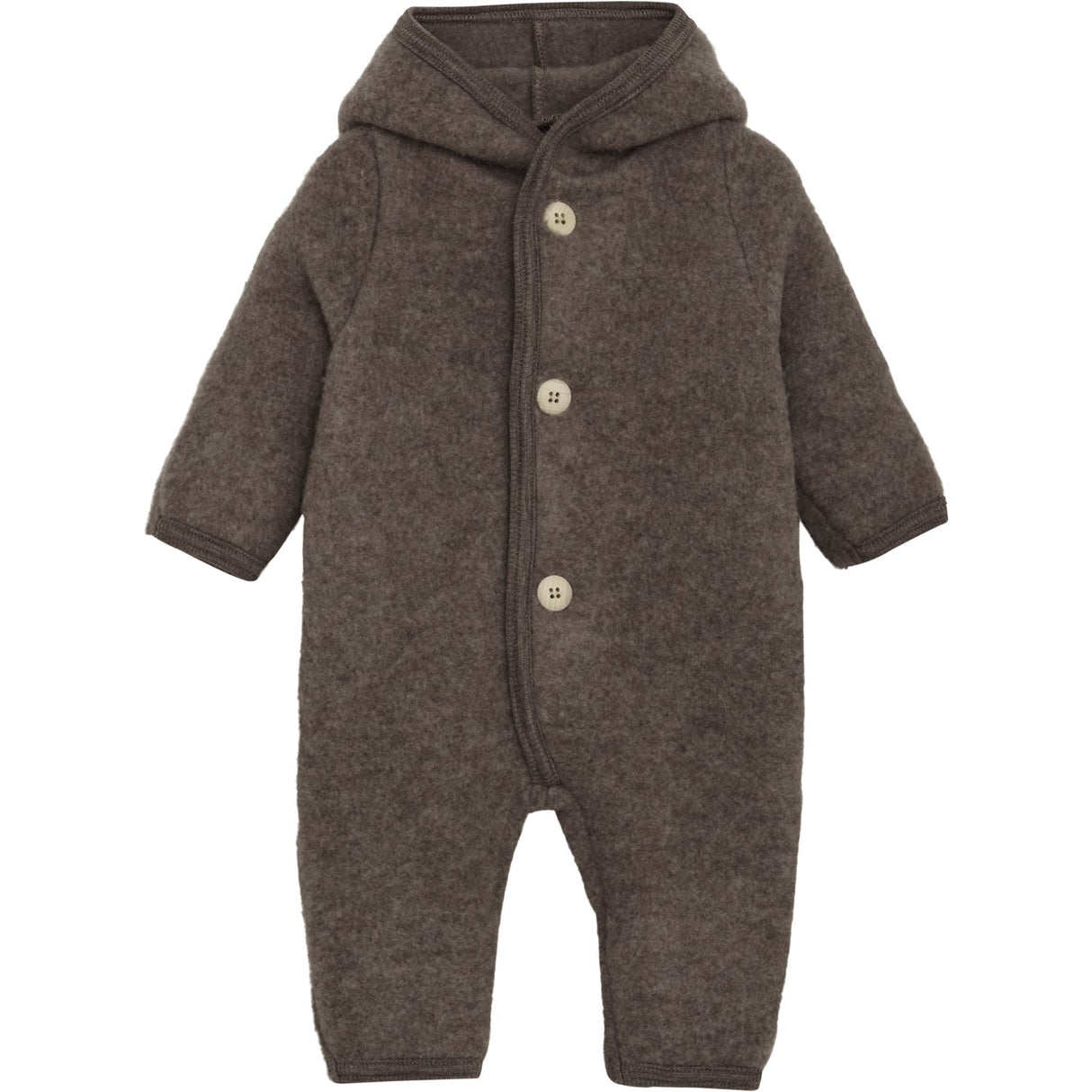 Huttelihut Brown Melange Pram Drakt Pixie Ull Fleece