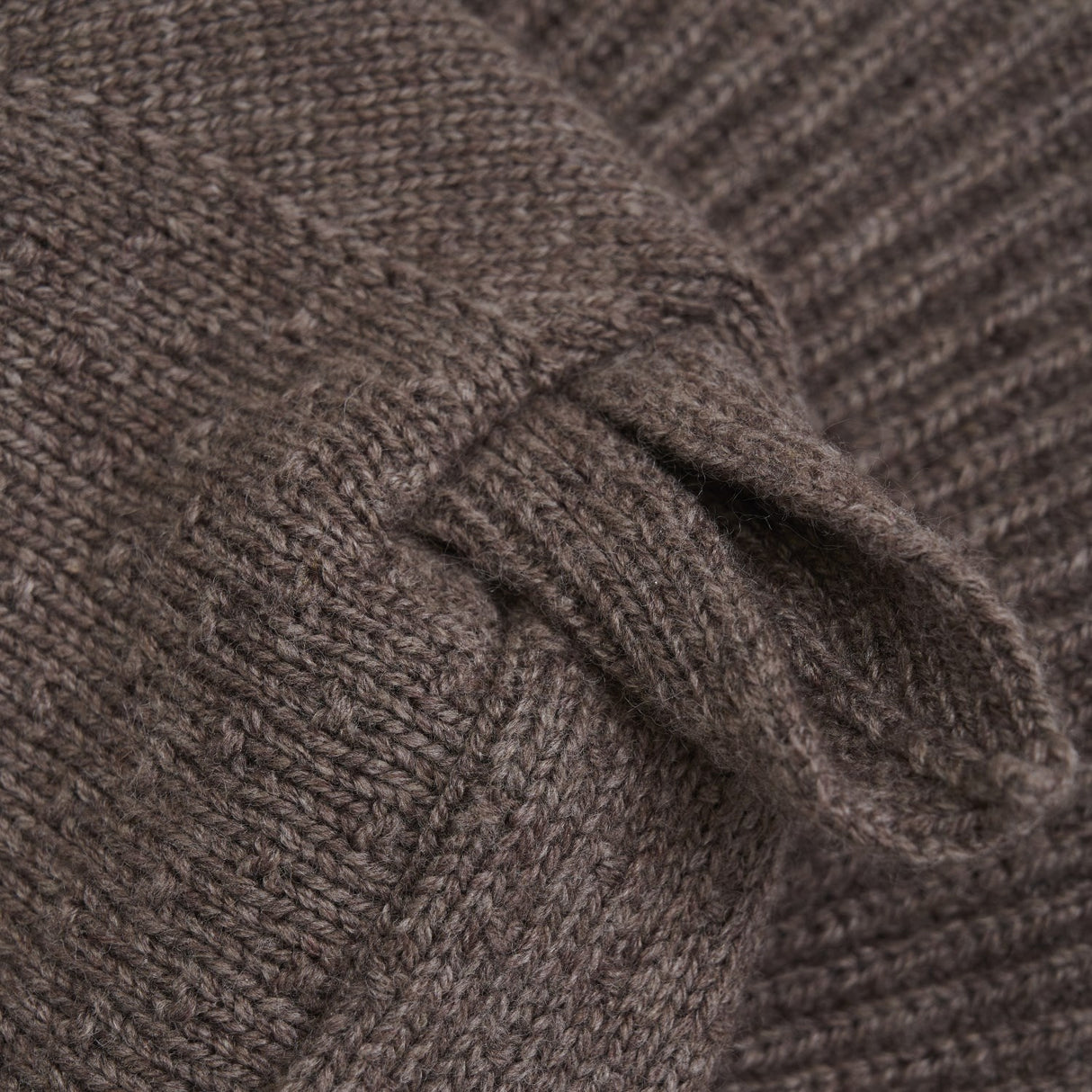 Huttelihut Brown Melange Elefantlue Ears Ull Strikk