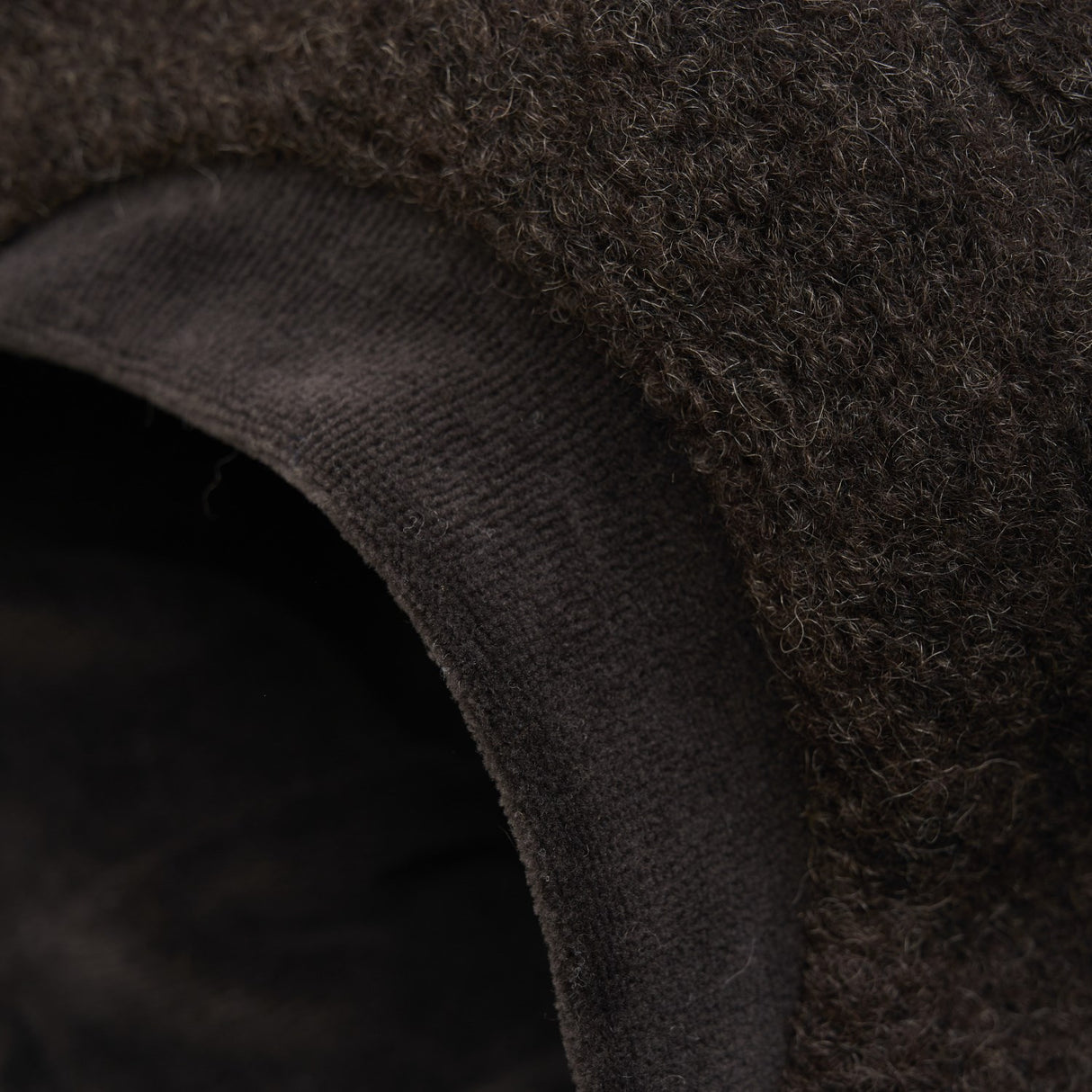 Huttelihut Dark Brown Melange Lue Ull W. Velour Lining