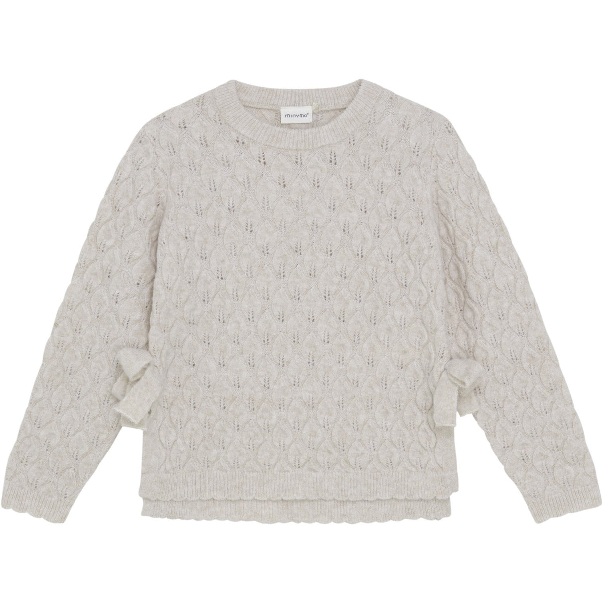 Minymo Smoke Gray Pullover LS Strikk