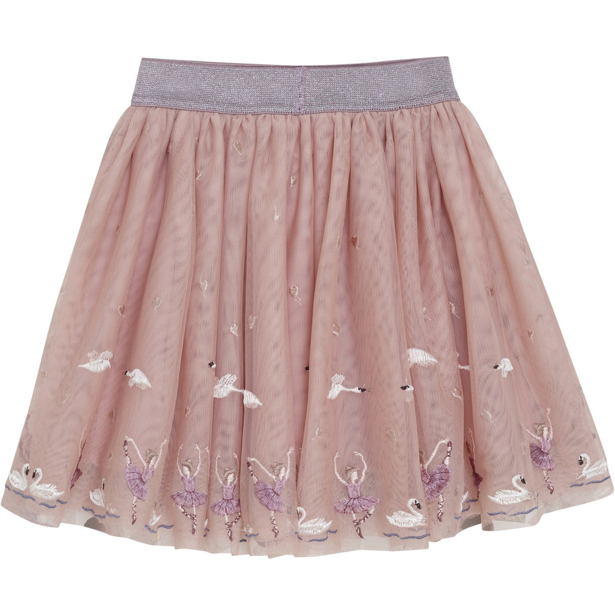 Minymo Shadow Gray Skjørt Mesh W. Emb.