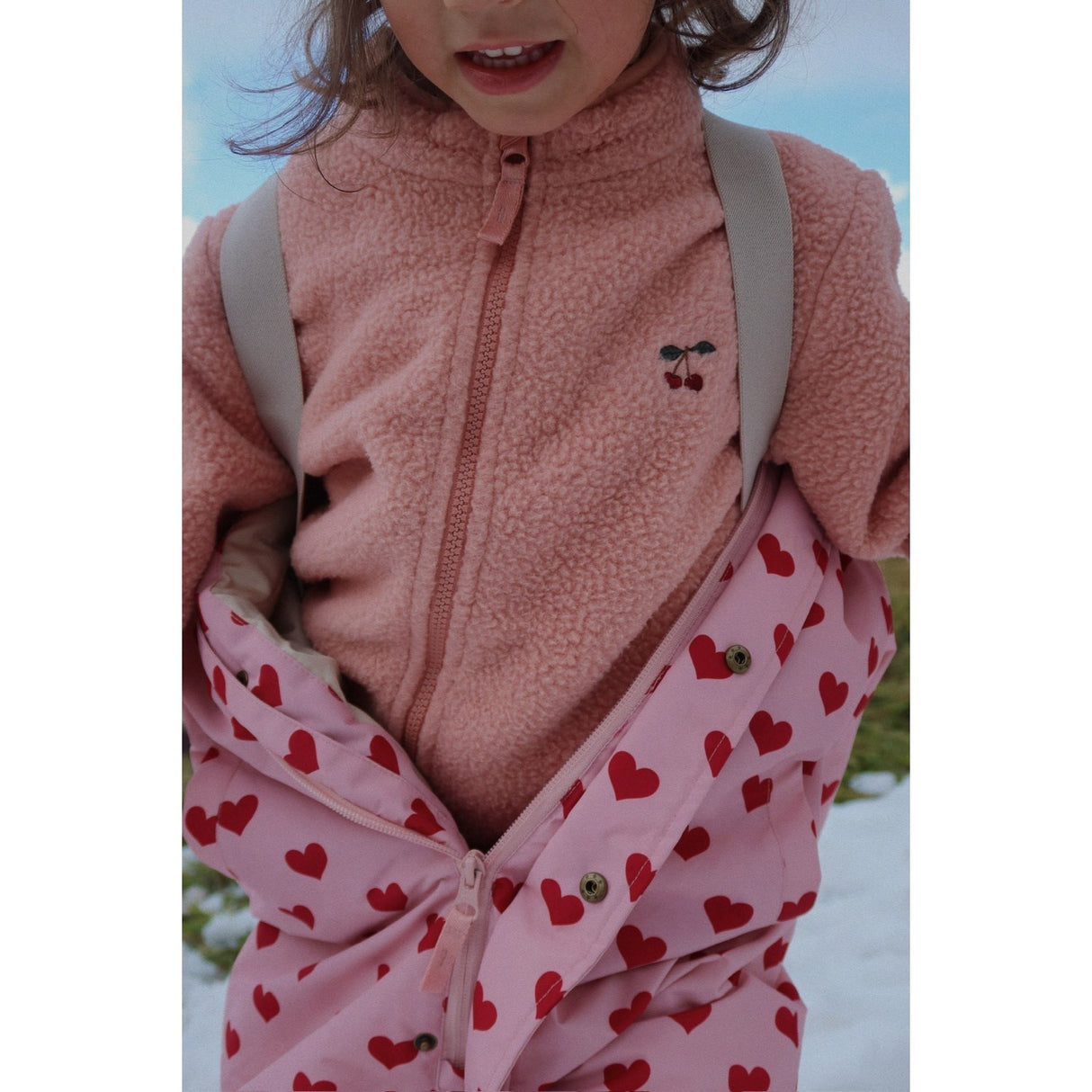 Konges Sløjd Cameo Brown Thermy Fleece Jakke Grs