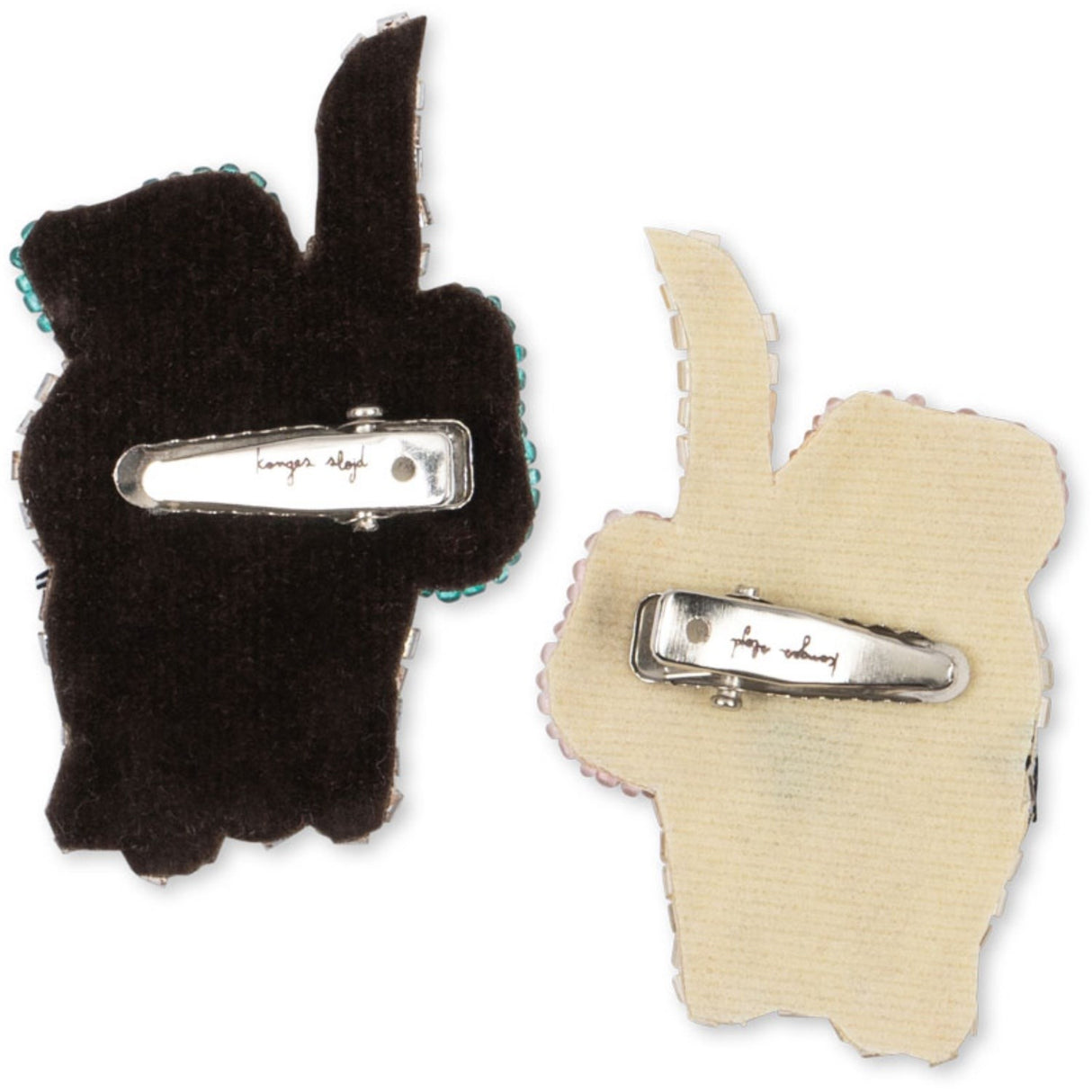 Konges Sløjd Bow Kitty 2 Pakke Bue Kitty Beaded Hair Clip