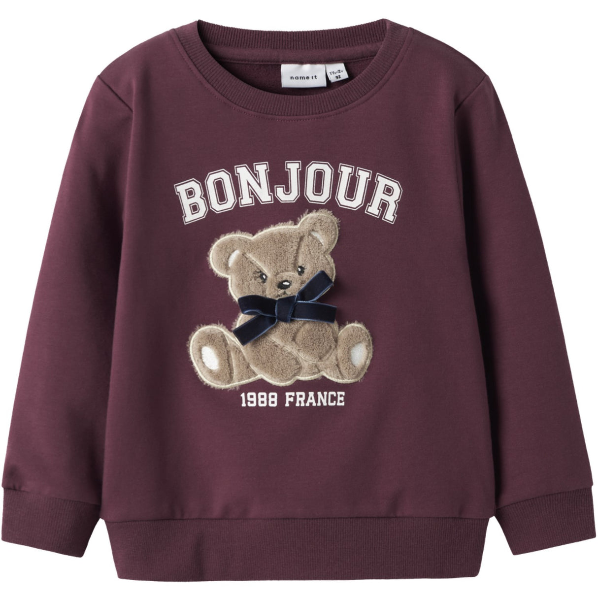 Name It Burgundy Nmfrear Ls Sweat Bru