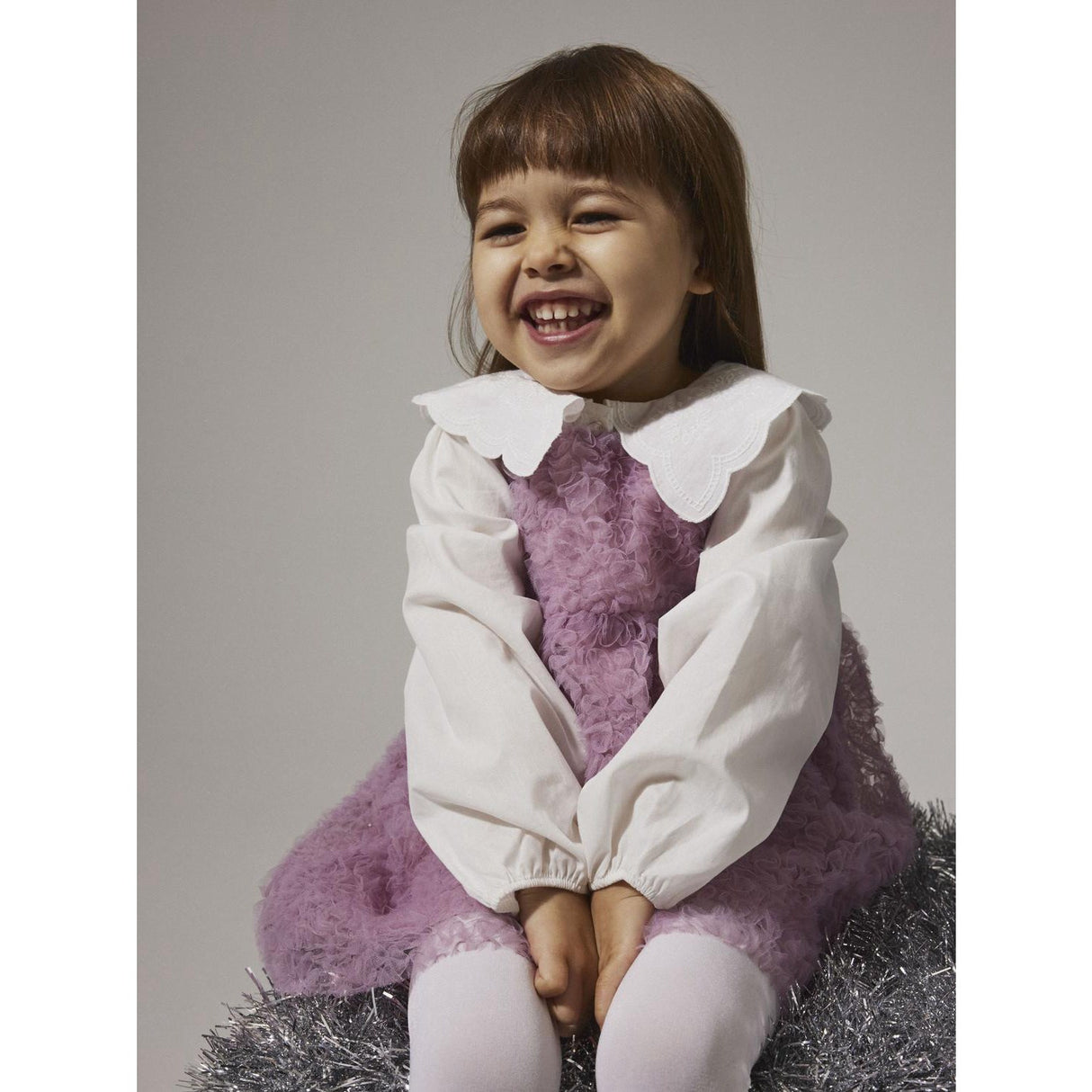 Name It Bright White Nmfrollaring Ls Shirt