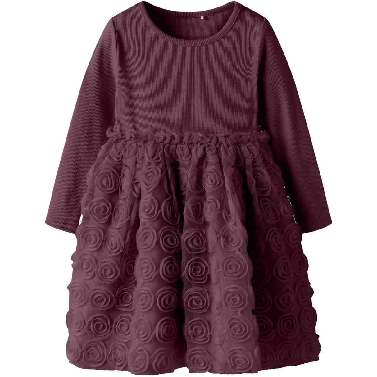 Name It Burgundy Nmfsykia Tulle Ls Dress