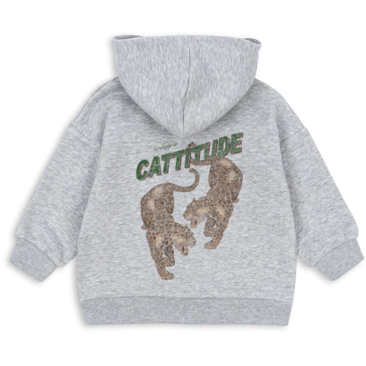 Konges Sløjd Grey Melange Lou Sweat Zip Hette Ocs