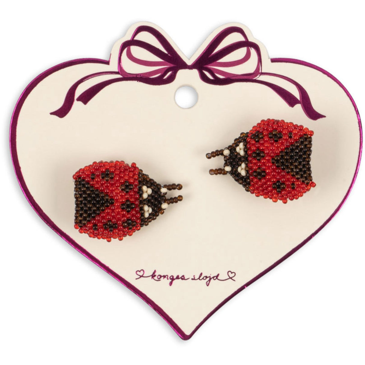 Konges Sløjd Ladybug 2 Pakke Ladybug Beaded Hair Clip