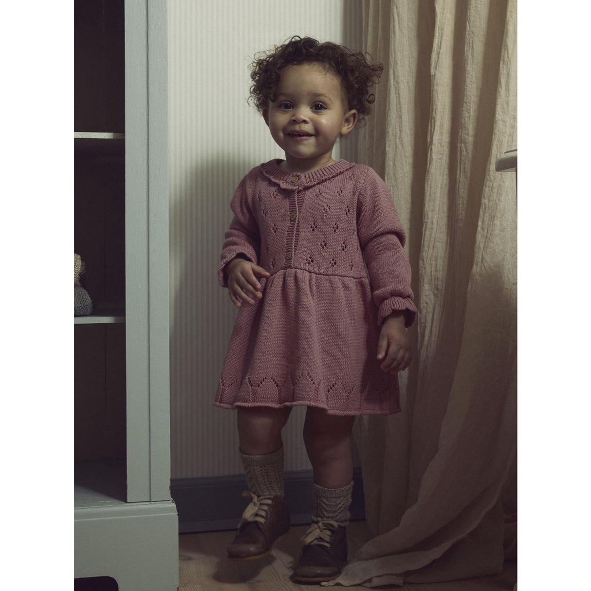 Lil'Atelier Nostalgia Rose Nbframla Lia Ls Strikk Kjole Lil