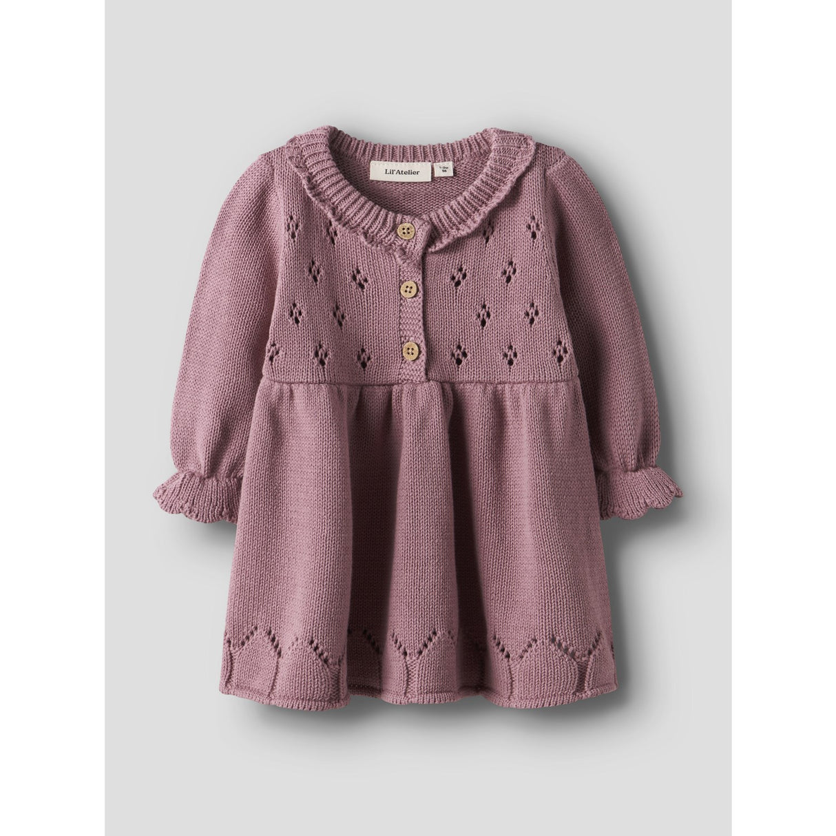 Lil'Atelier Nostalgia Rose Nbframla Lia Ls Strikk Kjole Lil
