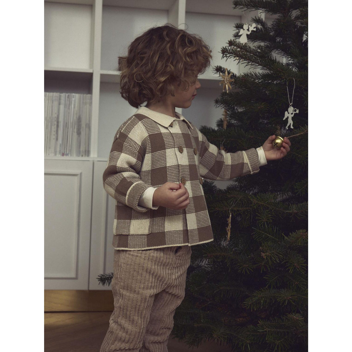 Lil'Atelier Sepia Tint Nmmrobo Ls Loose Strikk Card Lil