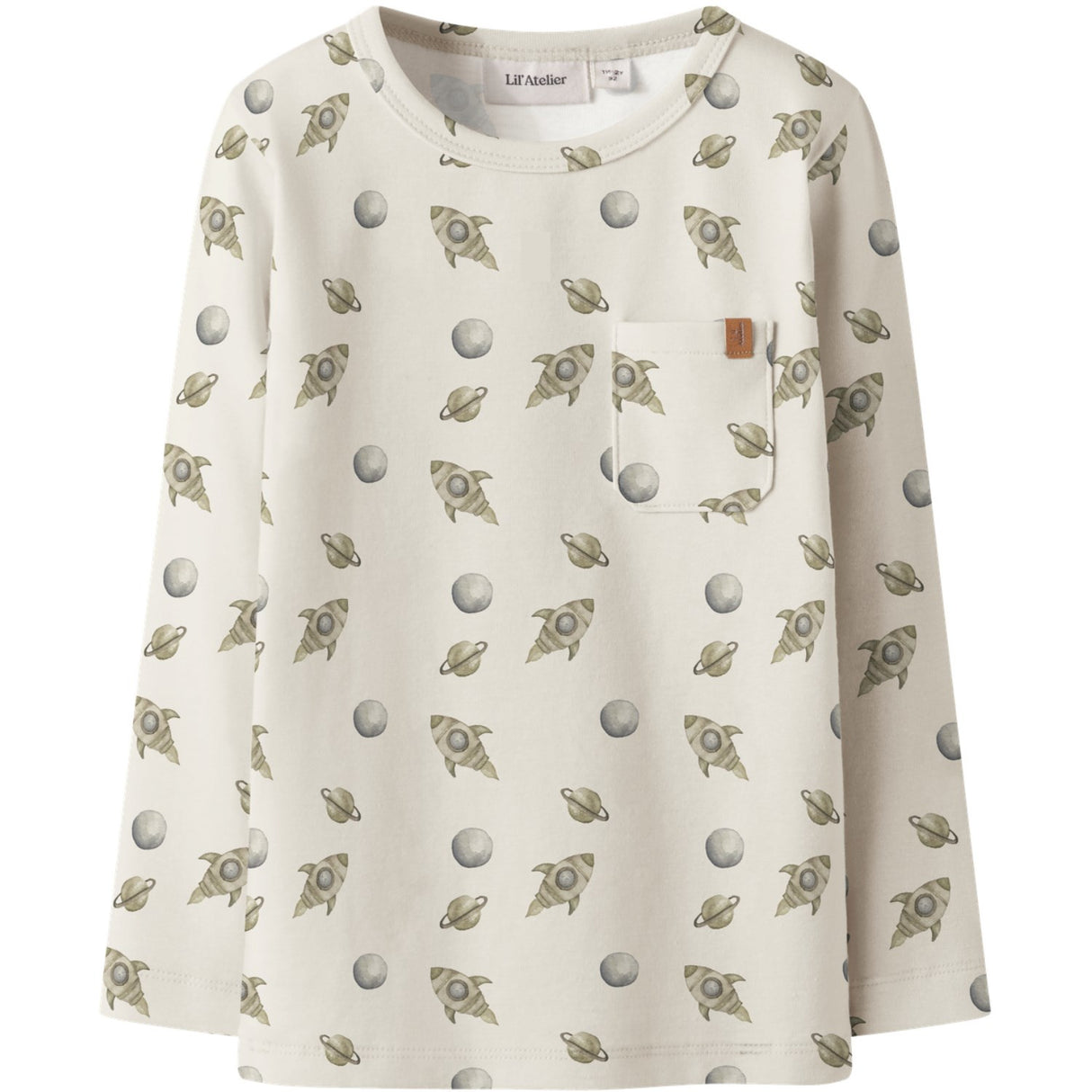 Lil'Atelier Turtledove Space Nmmlayo Geo Ls Slim Topp Lil