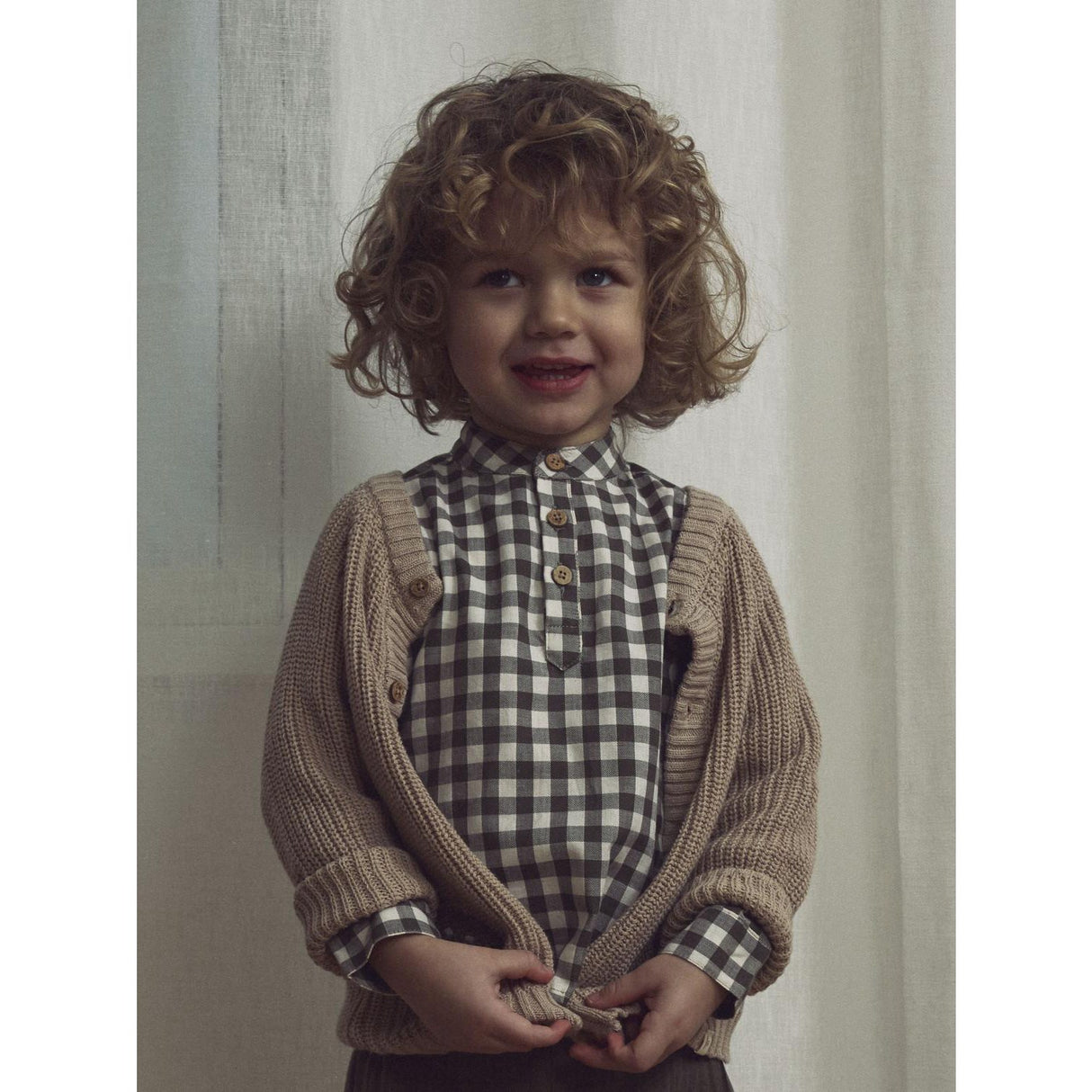 Lil'Atelier Oxford Tan Nmmemlen Lak Ls Strikk Card Lil