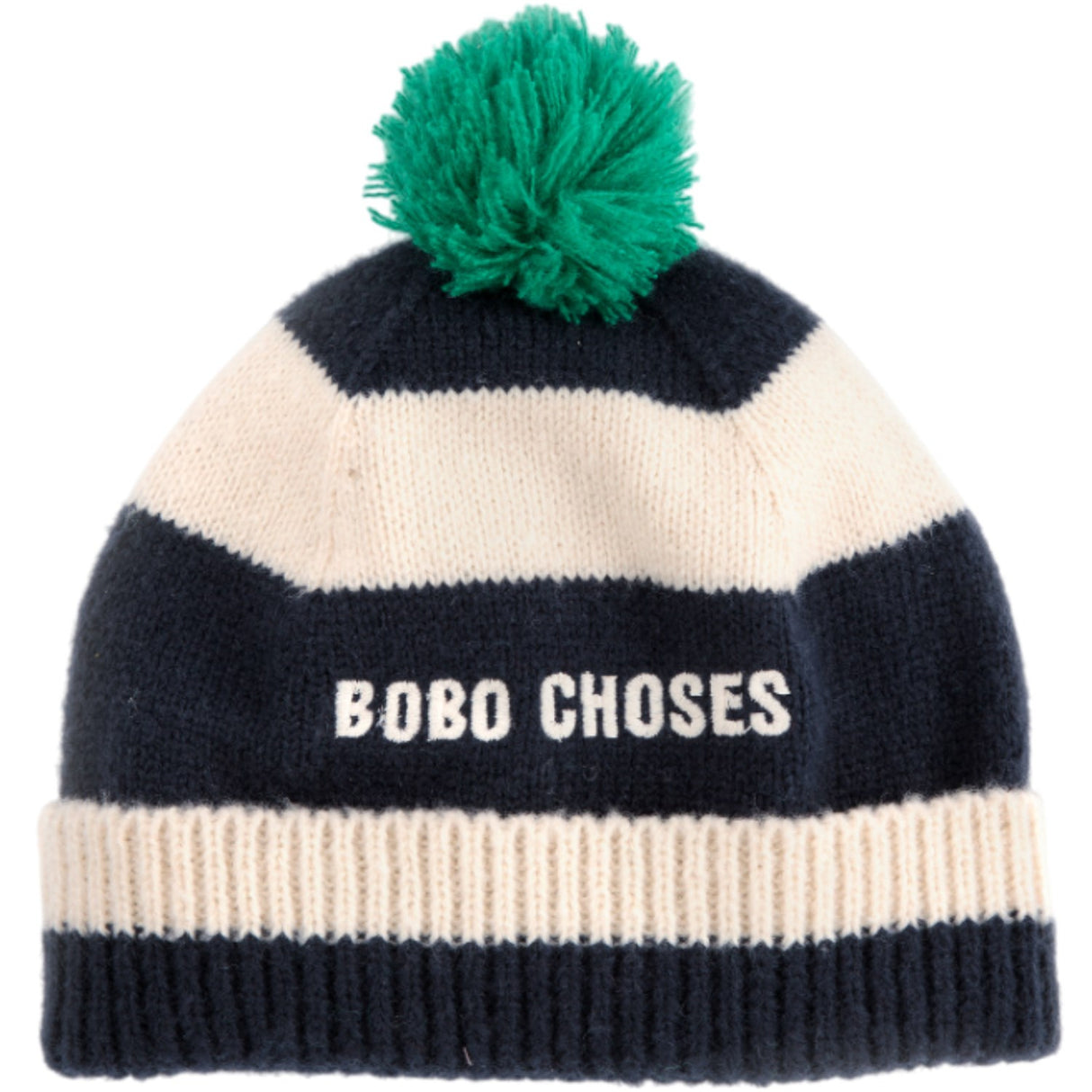 Bobo Choses Midnight Blue Striped Beanie