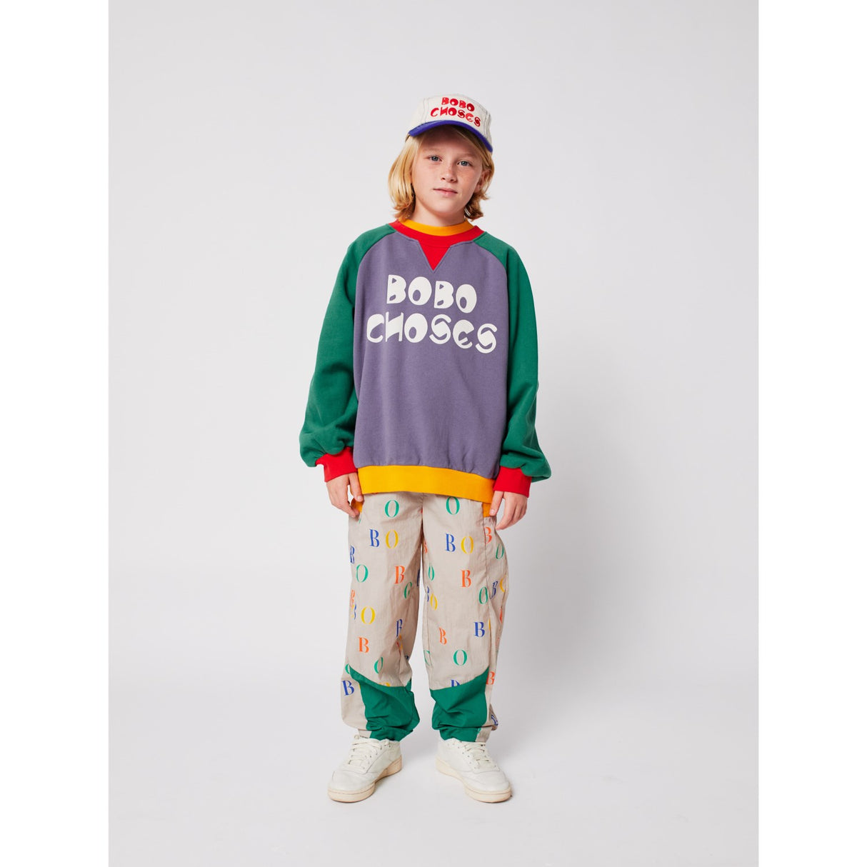 Bobo Choses Multicolor Farge Block Ranglan Collegegenser