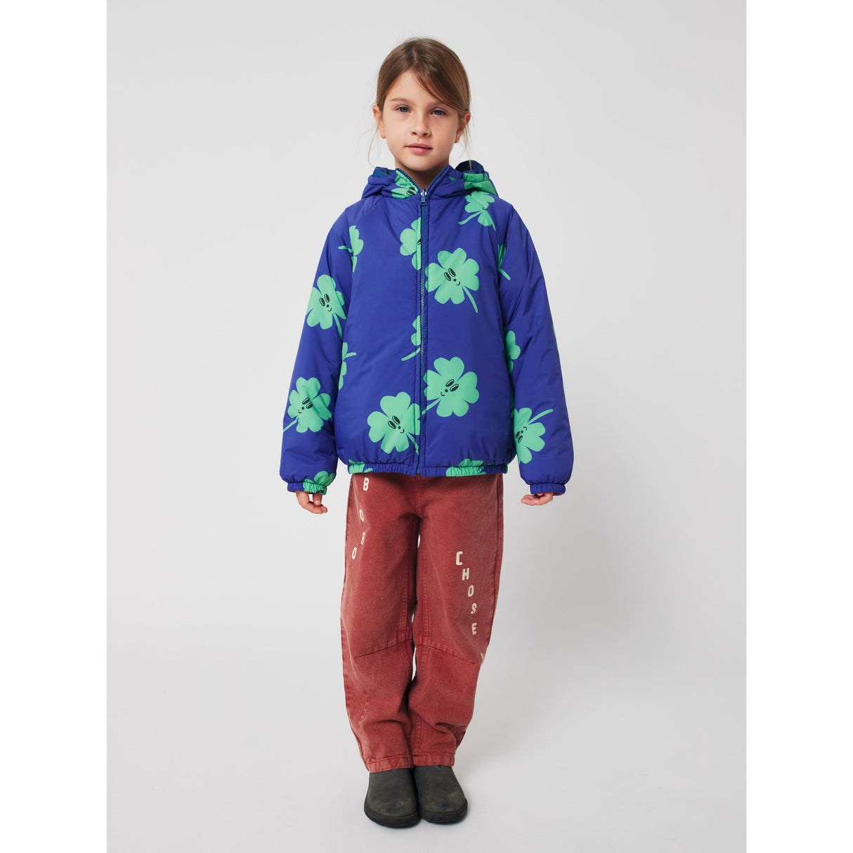 Bobo Choses Purple Lucky Clover All Over Vendbar Anorak