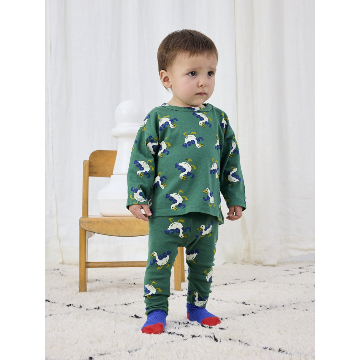 Bobo Choses Green La Oca All Over Leggings