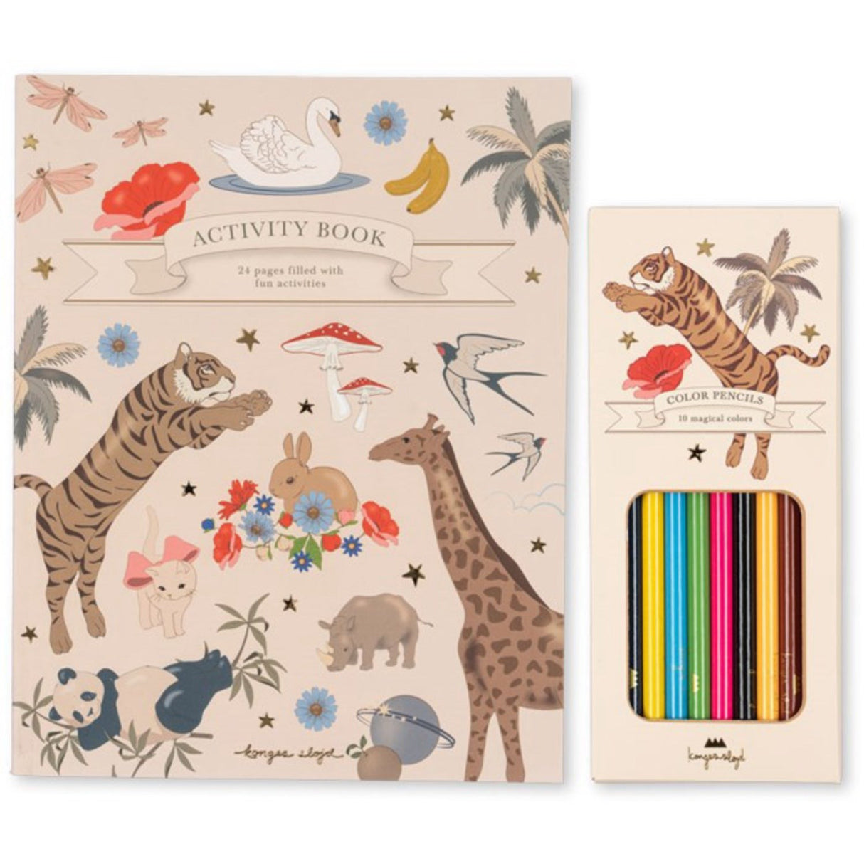 Konges Sløjd Multi Activity Bok Med Colouring Pencils