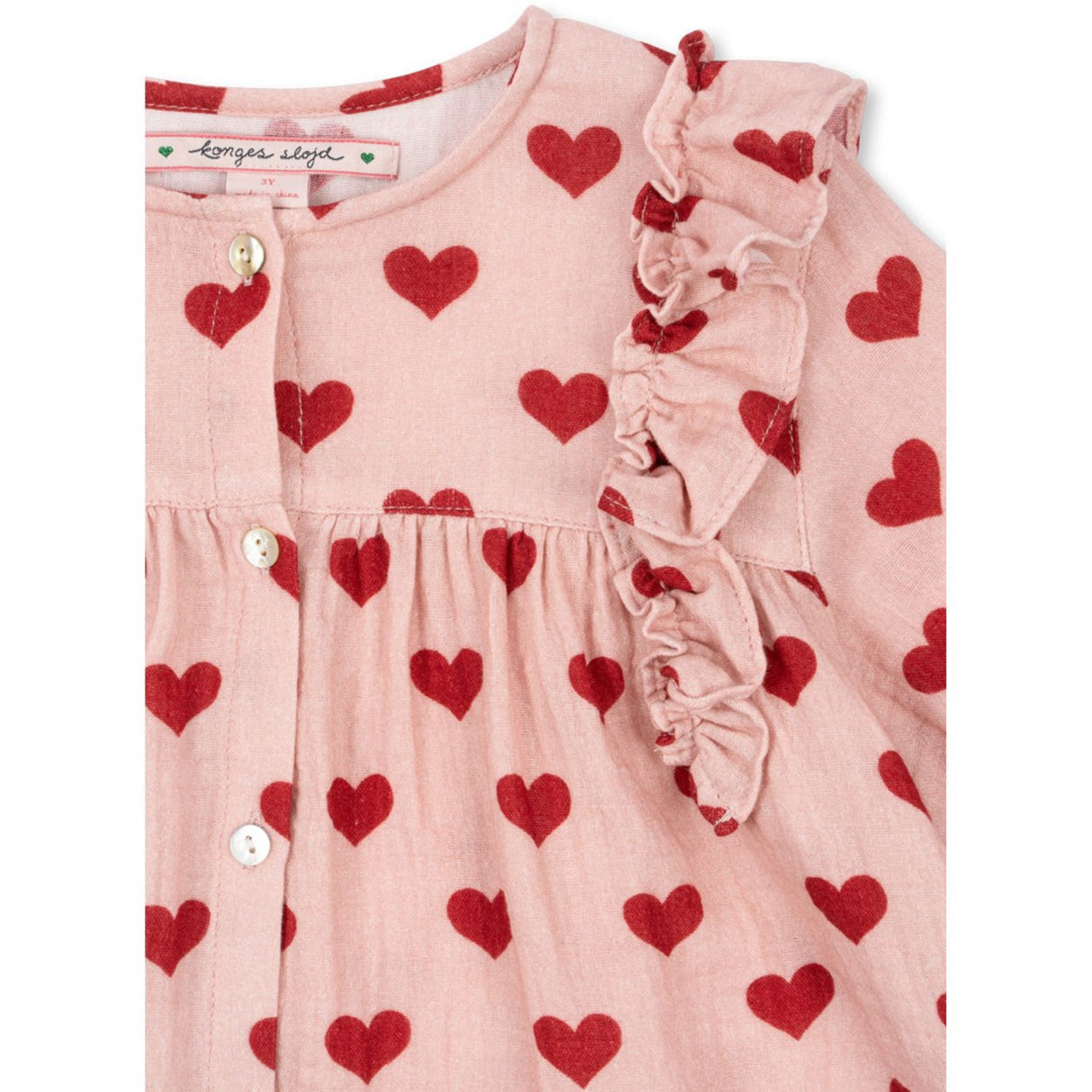 Konges Sløjd Amour Mellow Coco Frill Skjorte GOTS