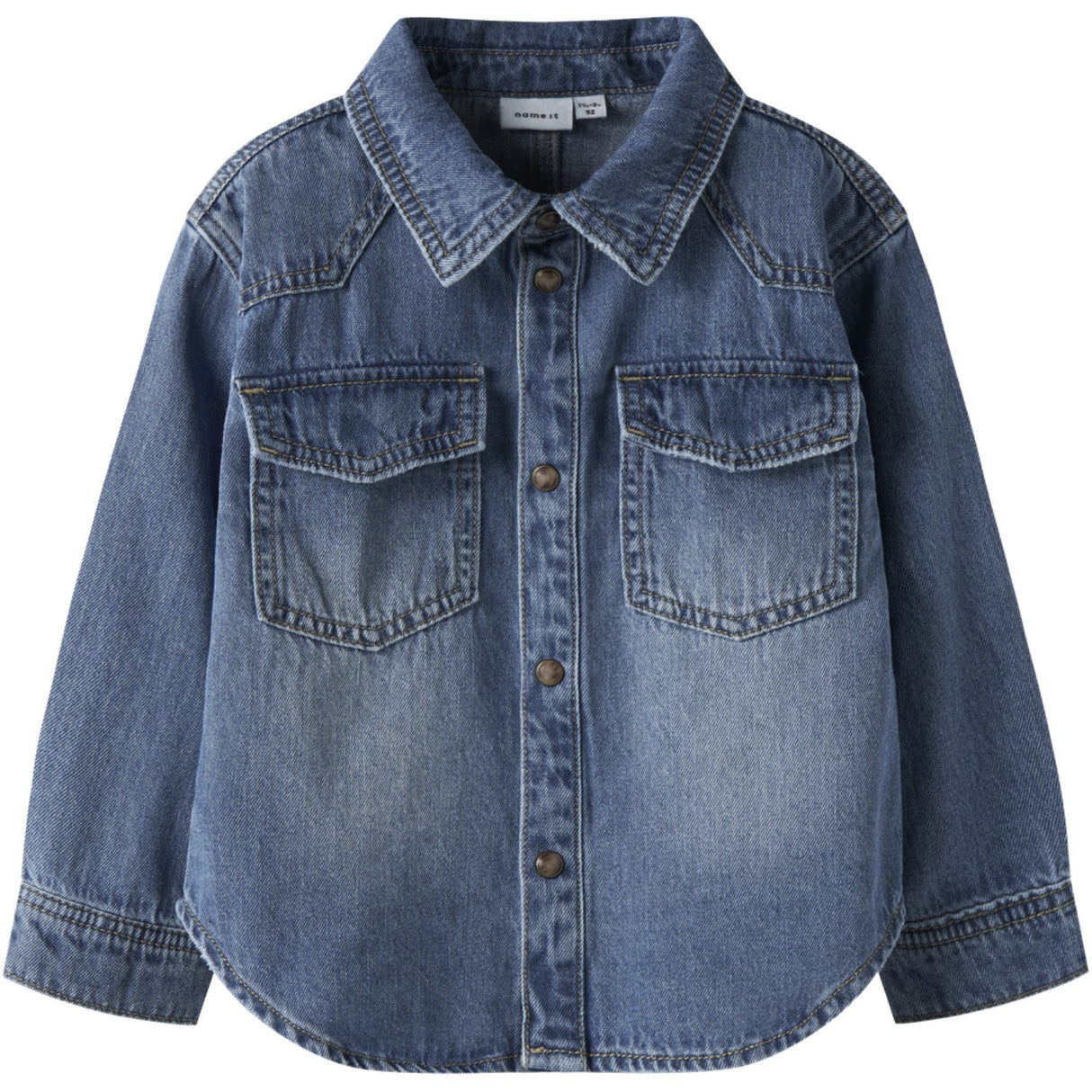Name It Medium Blue Denim Nmmblue Oz Dnm Ls Skjorte 6677-Ov B