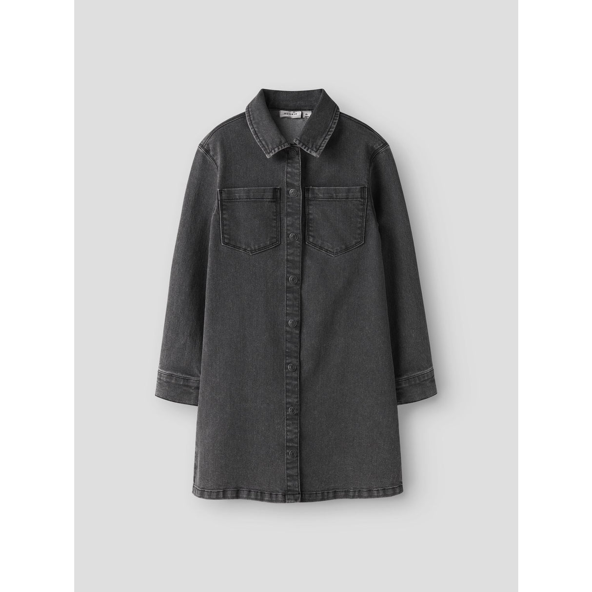Name It Medium Grey Denim Nkfjeannie Ls Dnm Kjole 2133-Ft B