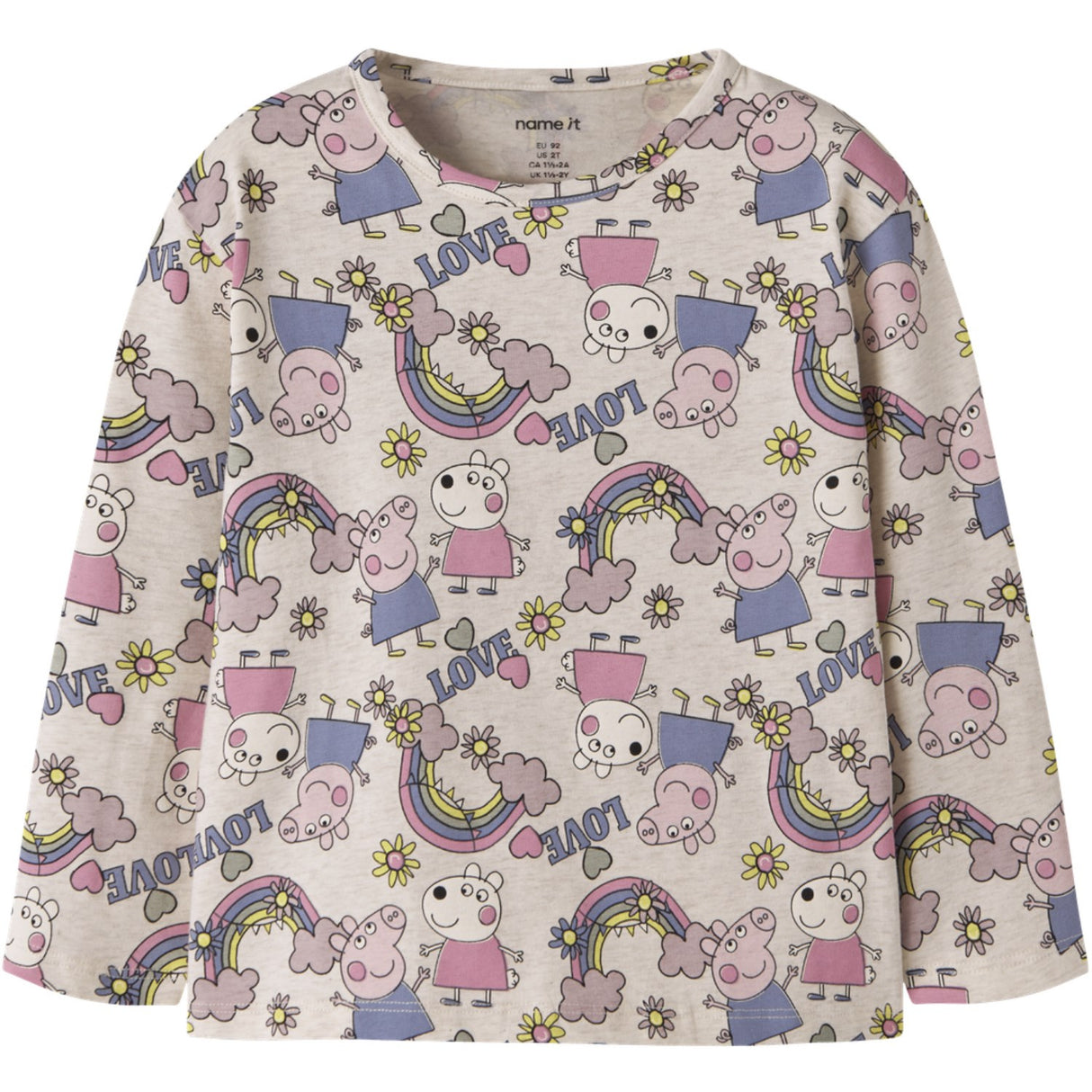 Name It Peyote Melange Nmfdarsy Peppa Ls Nreg Topp Cplg