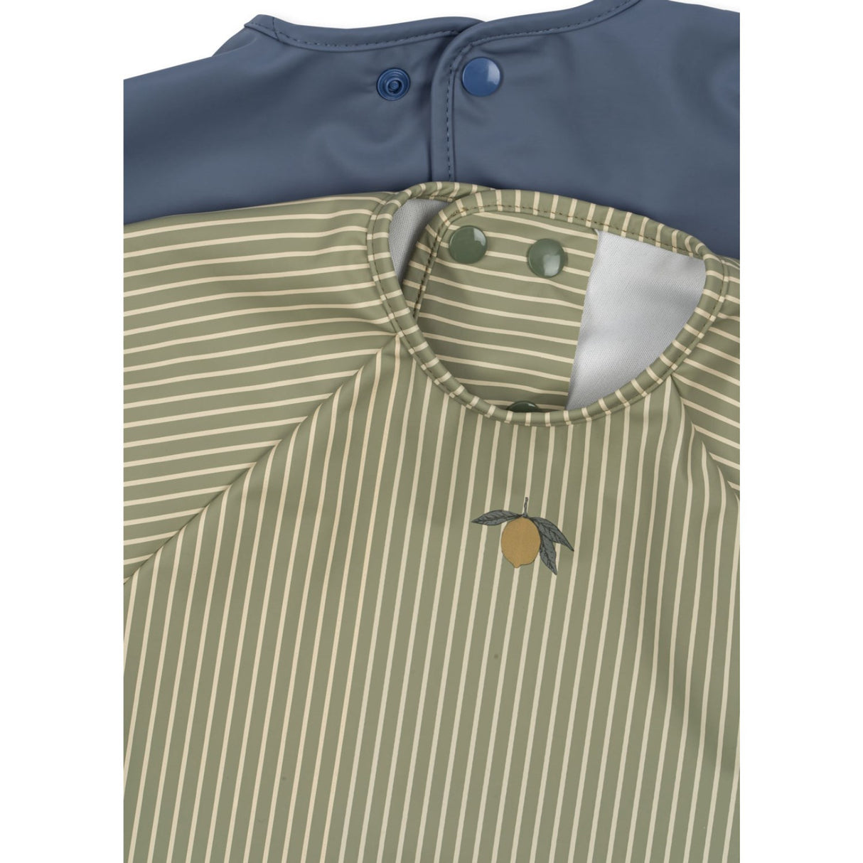 Konges Sløjd Tea Stripe/Flint Stone 2 Pakke Dinner Smekke Med Ermer