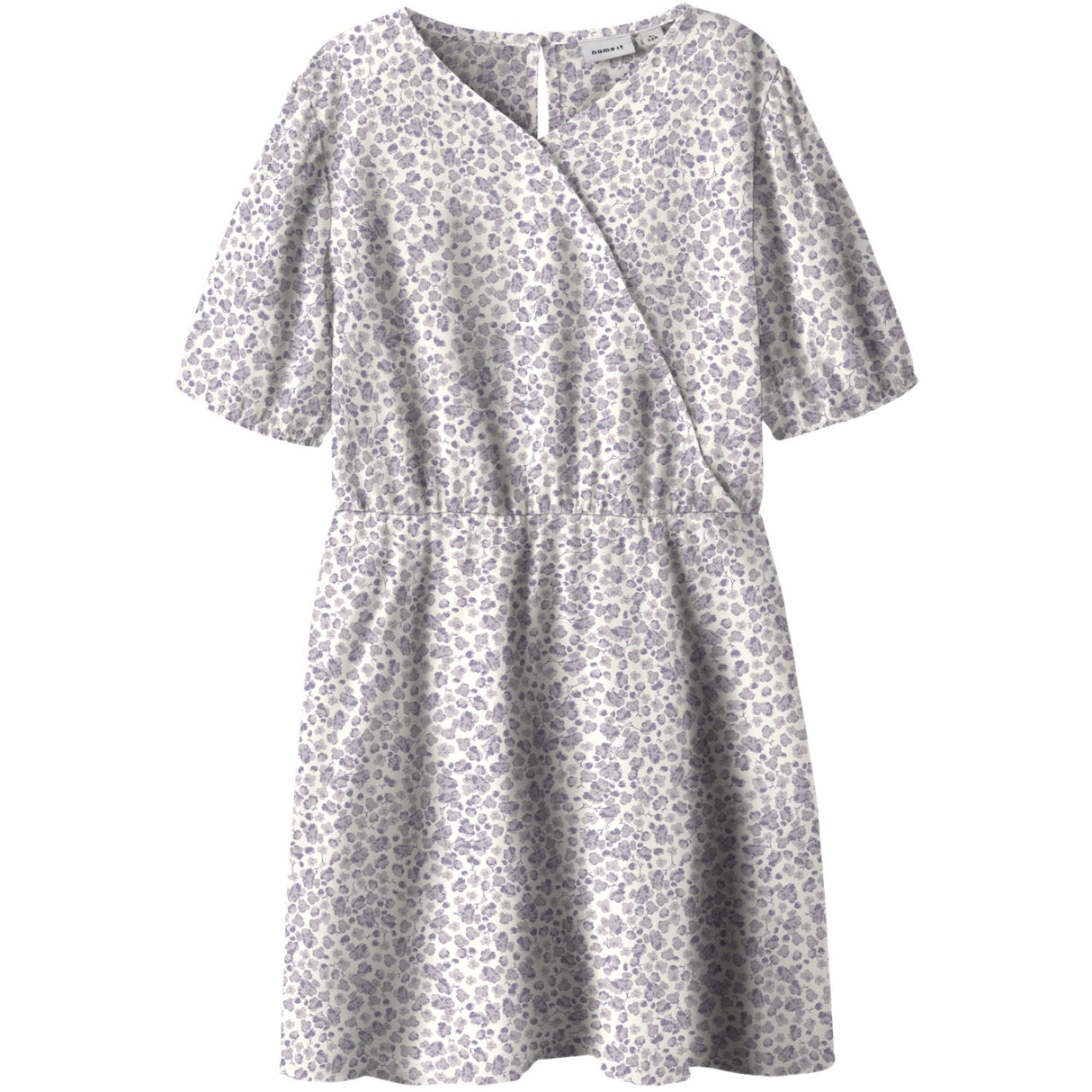 Name It Cloud Dancer Nkffany Ss Omslags Kjole Pb