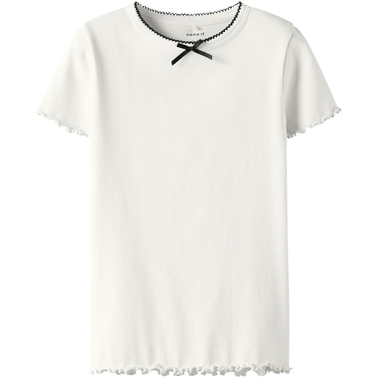 Name It Cloud Dancer Nkffiona Ss Slim Topp Pb