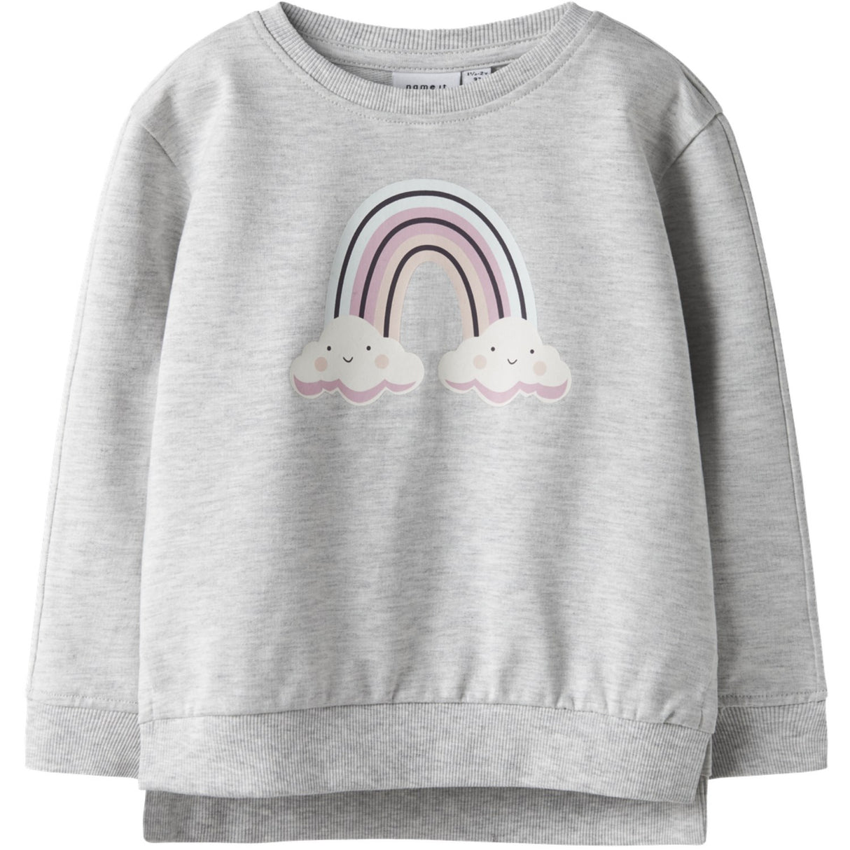 Name It Light Grey Melange Nmfbissine Ls Nreg Swe Unb Box Pb