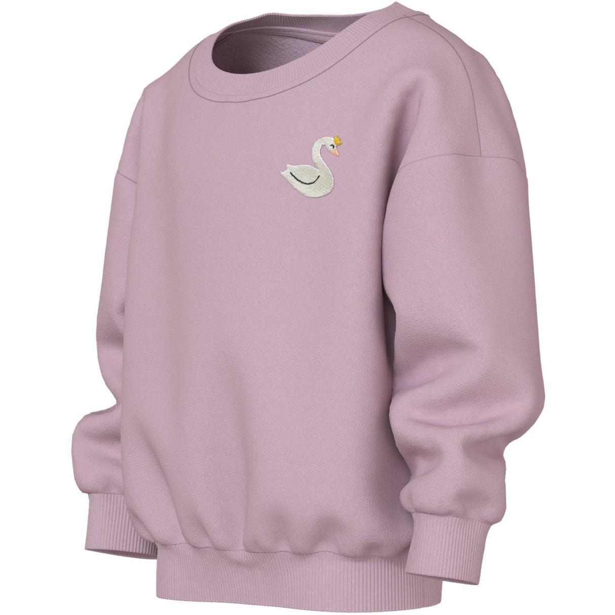 Name It Dawn Pink Swan Nmfvallene Ls Rlx Sweat Bru