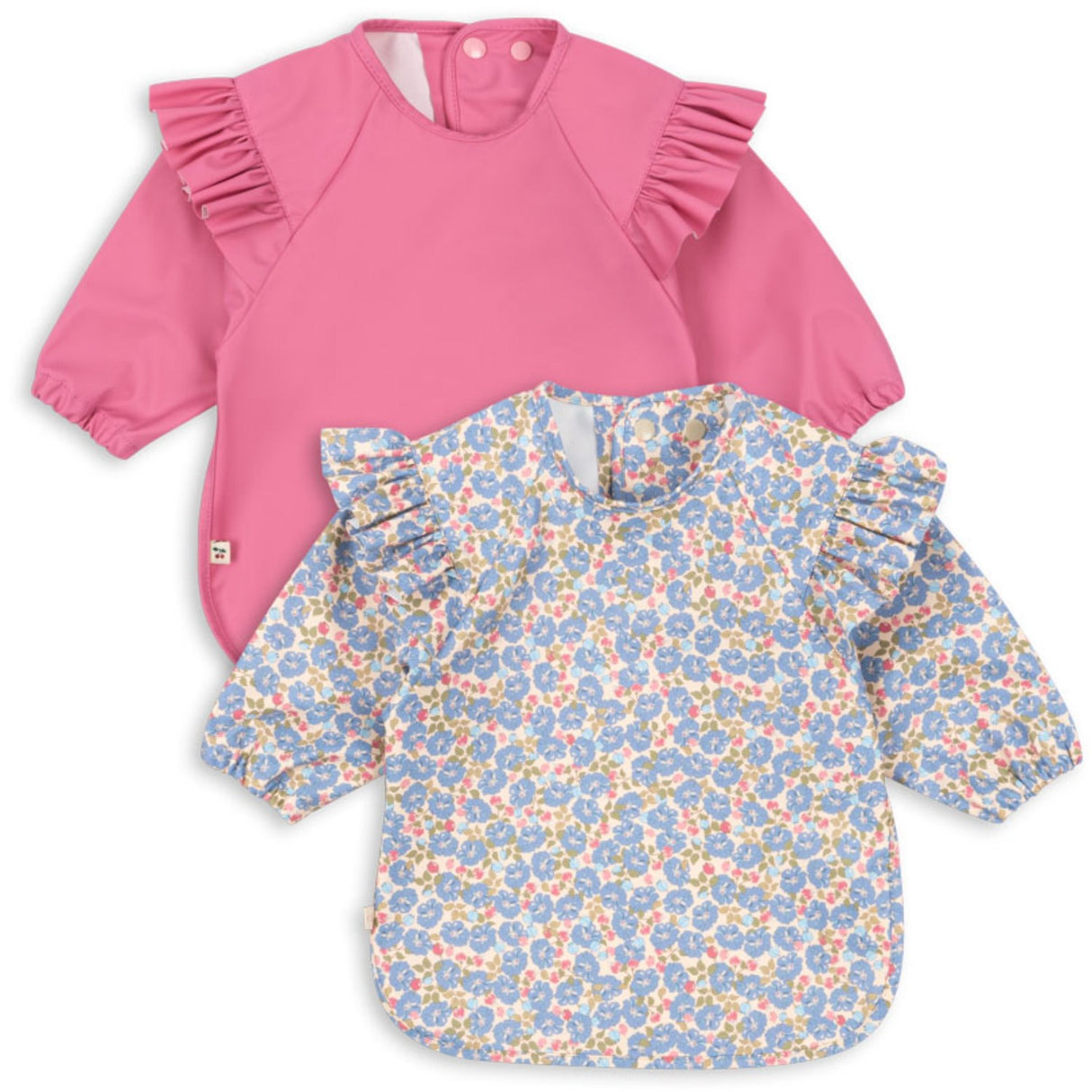 Konges Sløjd Fleur Rosier/Chateau Rose 2 Pakke Dinner Smekke Med Ermer Og Frill