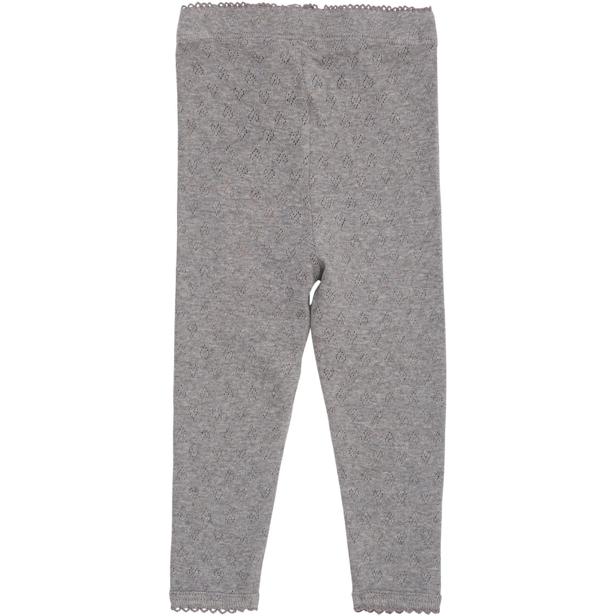 COPENHAGEN COLORS Grey Mel Pointelle Heart Leggings