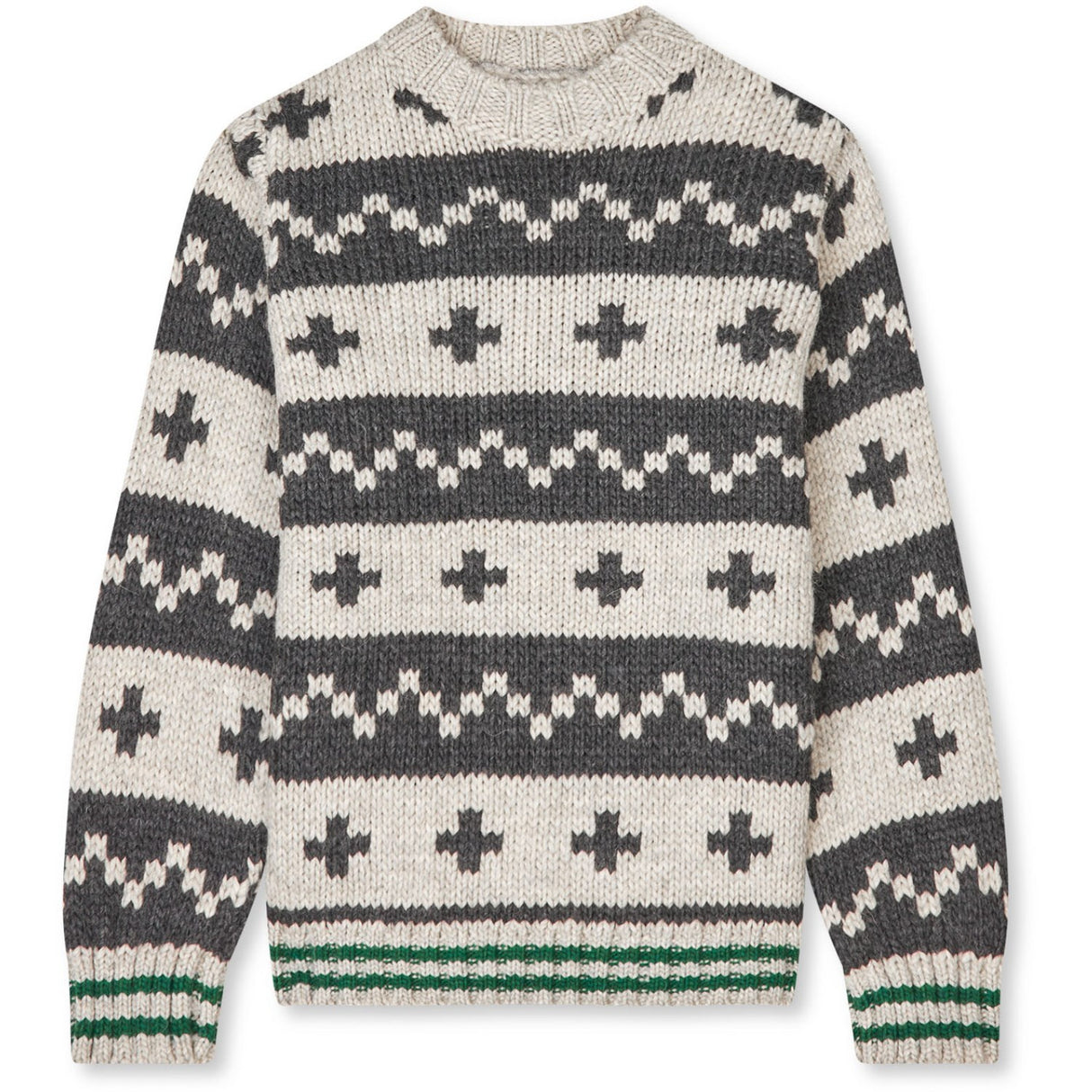 Mads Nørgaard Nature Melange/ Charcoal Melan Crash Keldino Reykavik Sweater