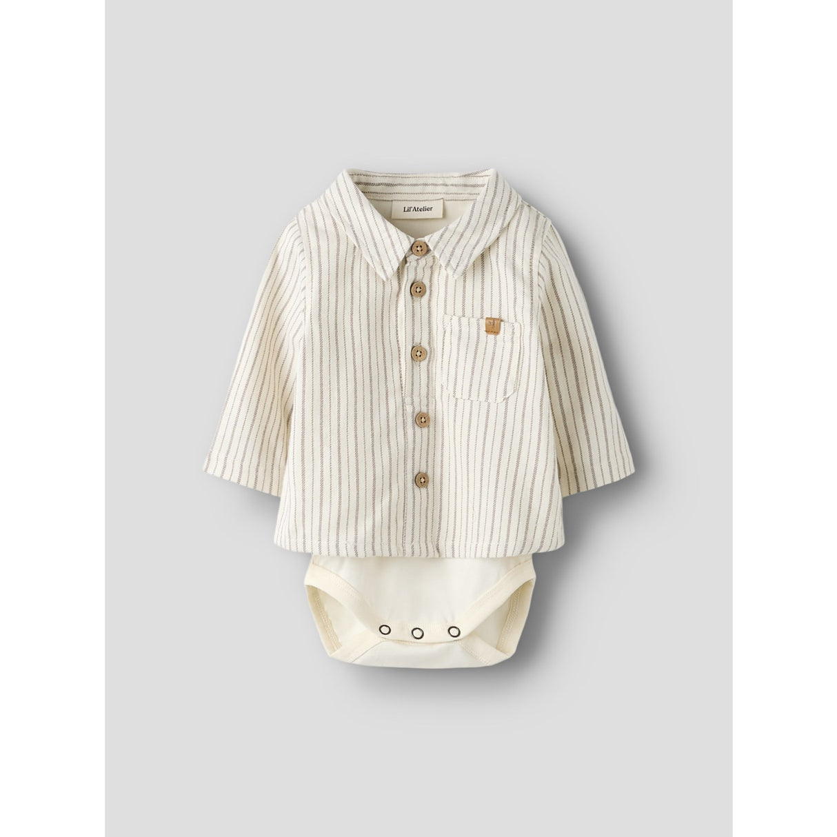 Lil'Atelier Turtledove Sepia Tint Nbmfelixo Ls Body Skjorte Lil