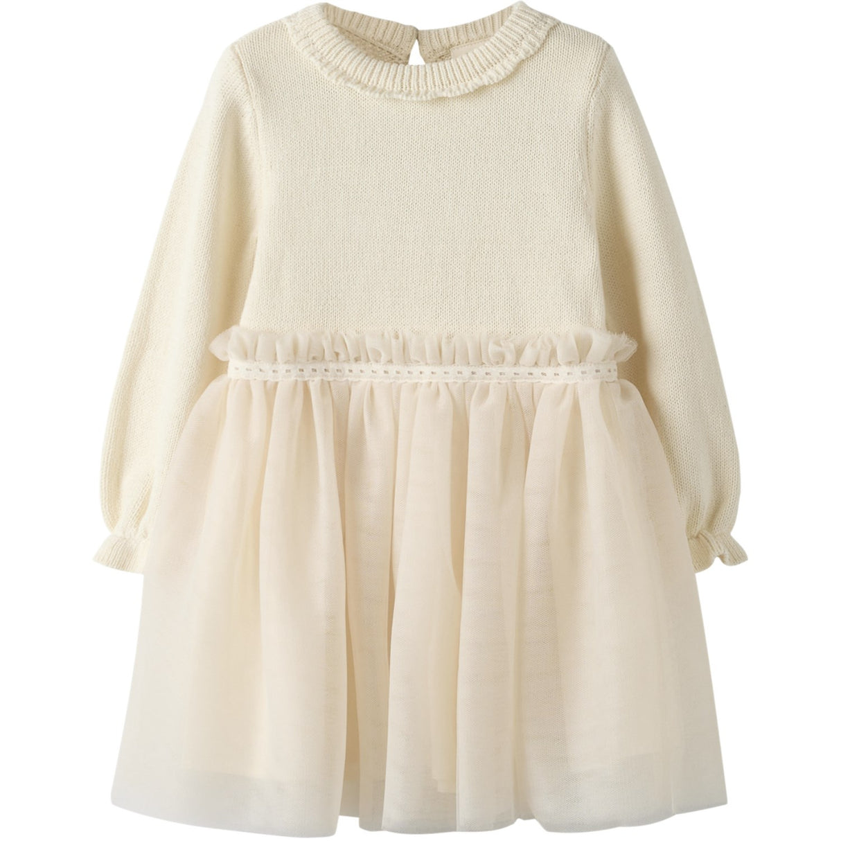 Lil'Atelier Pistachio Shell Nmfsarina Ls Strikk Kjole Lil