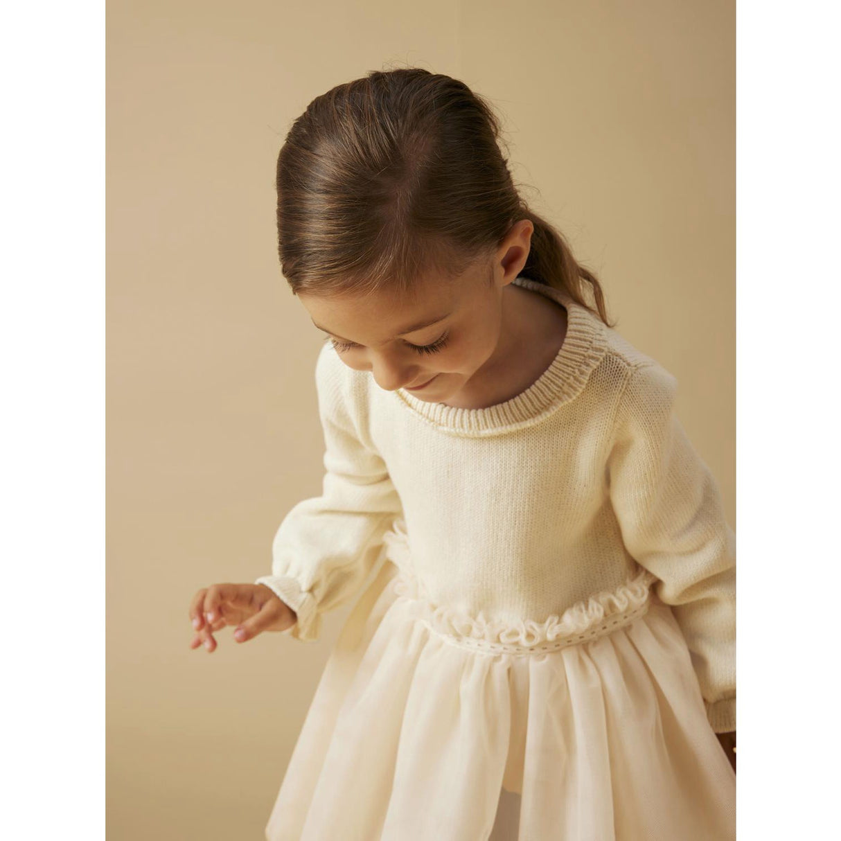 Lil'Atelier Pistachio Shell Nmfsarina Ls Strikk Kjole Lil